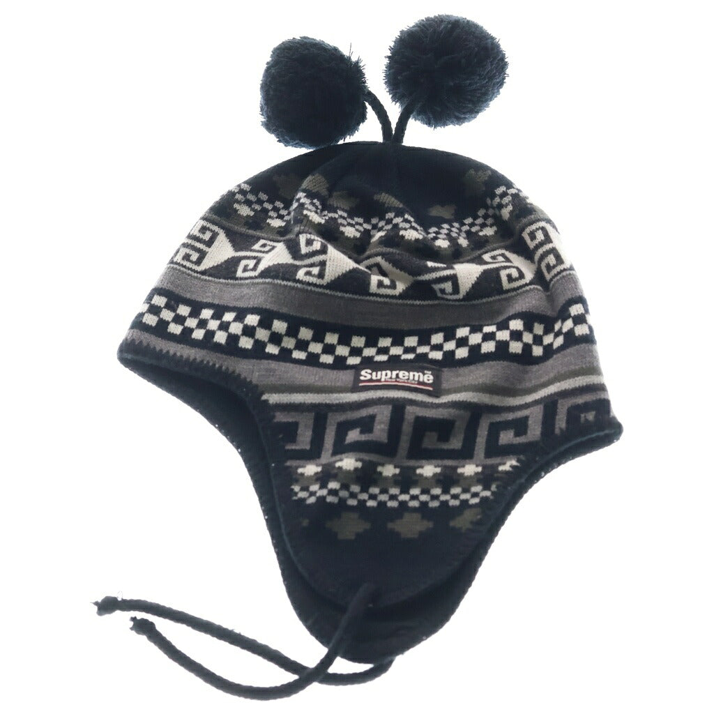 SUPREME(シュプリーム) 09AW Earflap Peruvian Hat イヤーフラップ ペルビアンハット 帽子 ブラック