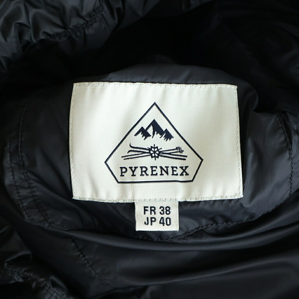 PYRENEX(ピレネックス) CANNES カンヌ ノーカラーライトダウンジャケット ブラック HWK040