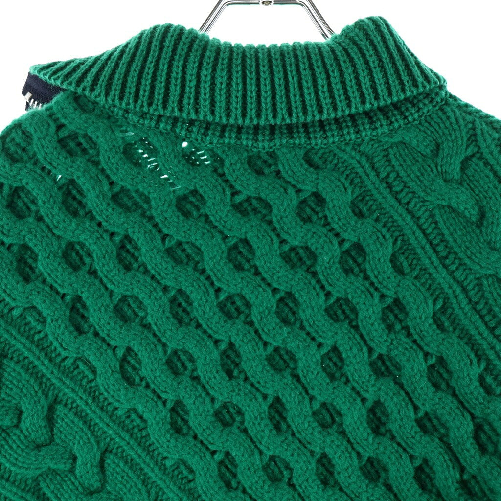 Sacai(サカイ) 21AW Twisted Cable High Neck Pullover ついステッドケーブル ハイネックプルオーバーニット レディース グリーン 21-05672
