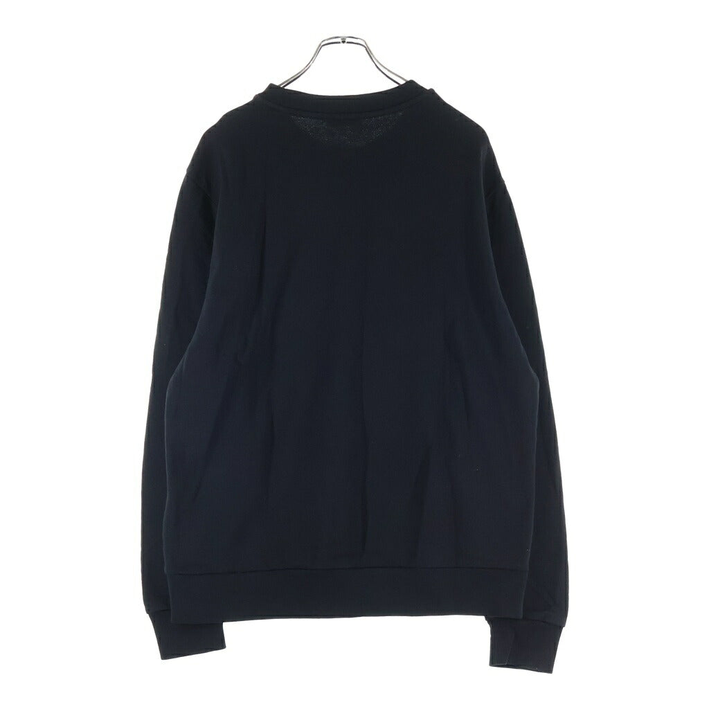 MONCLER(モンクレール) 21AW MAGLIA GIROCOLLO マグリア ジロコッロ フロッキーロゴ プルオーバークルーネックスウェットトレーナー ブラック G20918G00023