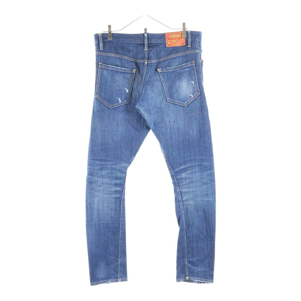 DSQUARED2(ディースクエアード) 17AW SEXY TWIST JEAN セクシーツイスト ペインテッド デニムパンツ インディゴ S74LB0268