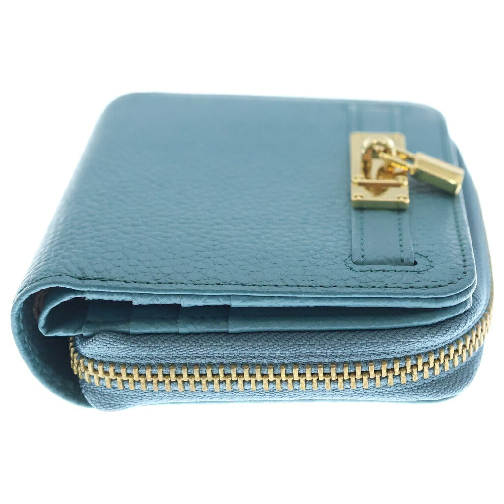 濱野(ハマノ) Mietia Wallet Plier ミーティアコンパクトウォレット プリエ 二つ折り財布 ブルー