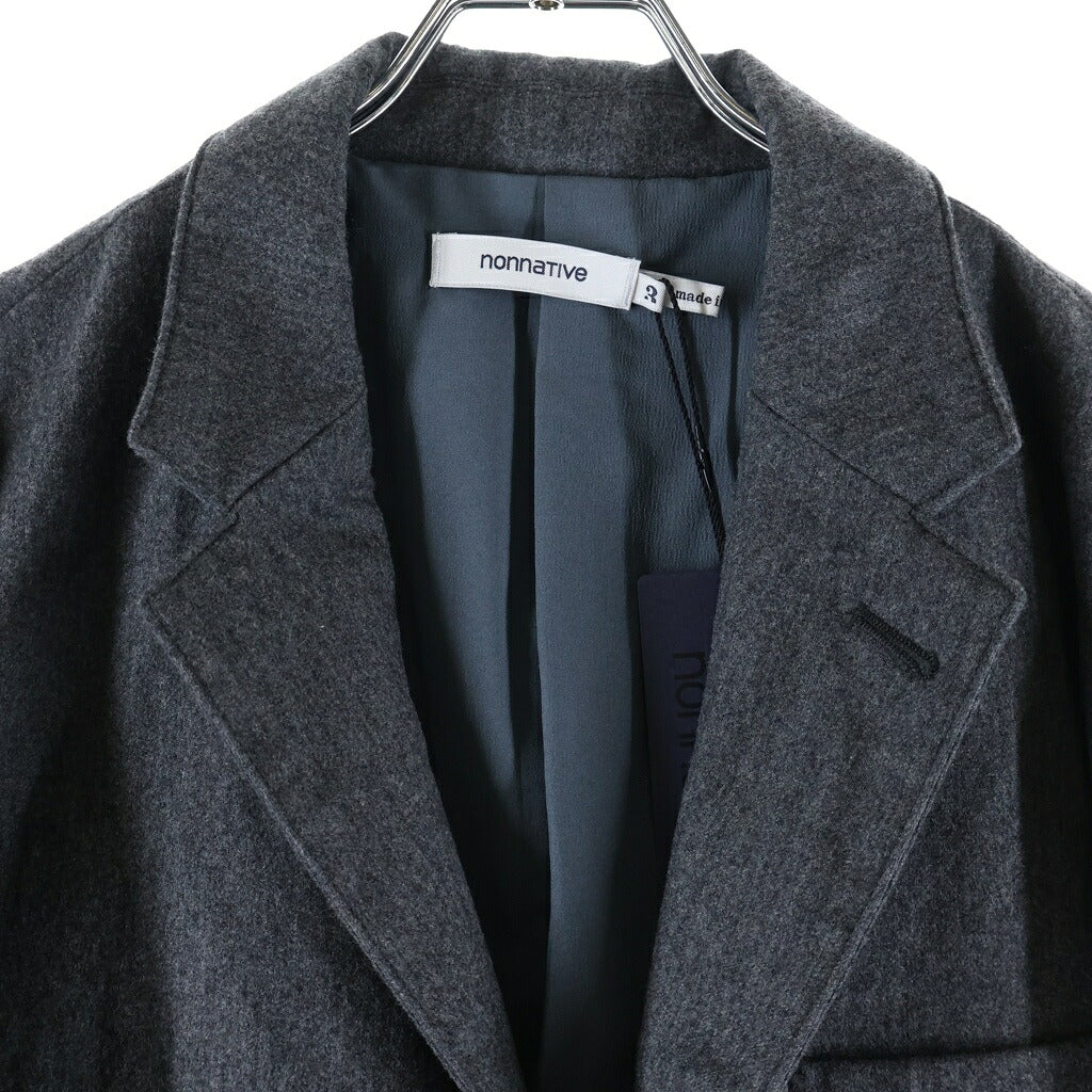 nonnative(ノンネイティブ) 20SS DWELLER 3B JACKET W/N/P LIGHT MELTON ドゥエラー ライトメルトン シングル3Bテーラードジャケット グレー NN-J3803