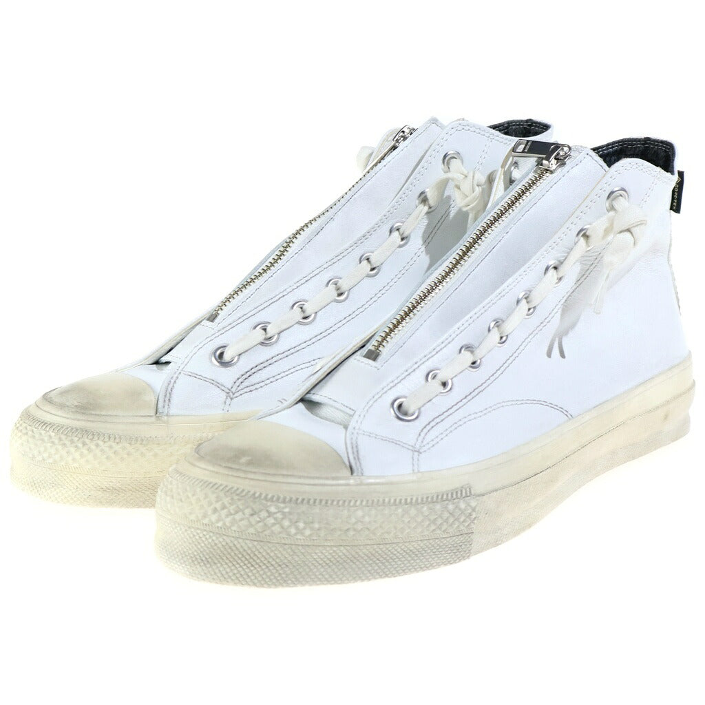 nonnative(ノンネイティブ) 24AW DWELLER TRAINER HI COW LEATHER WITH GORE-TEX by SPINGLE MOVE スピングルムーブ ゴアテックス カウレザー ハイカットスニーカー ホワイト NN-F4501