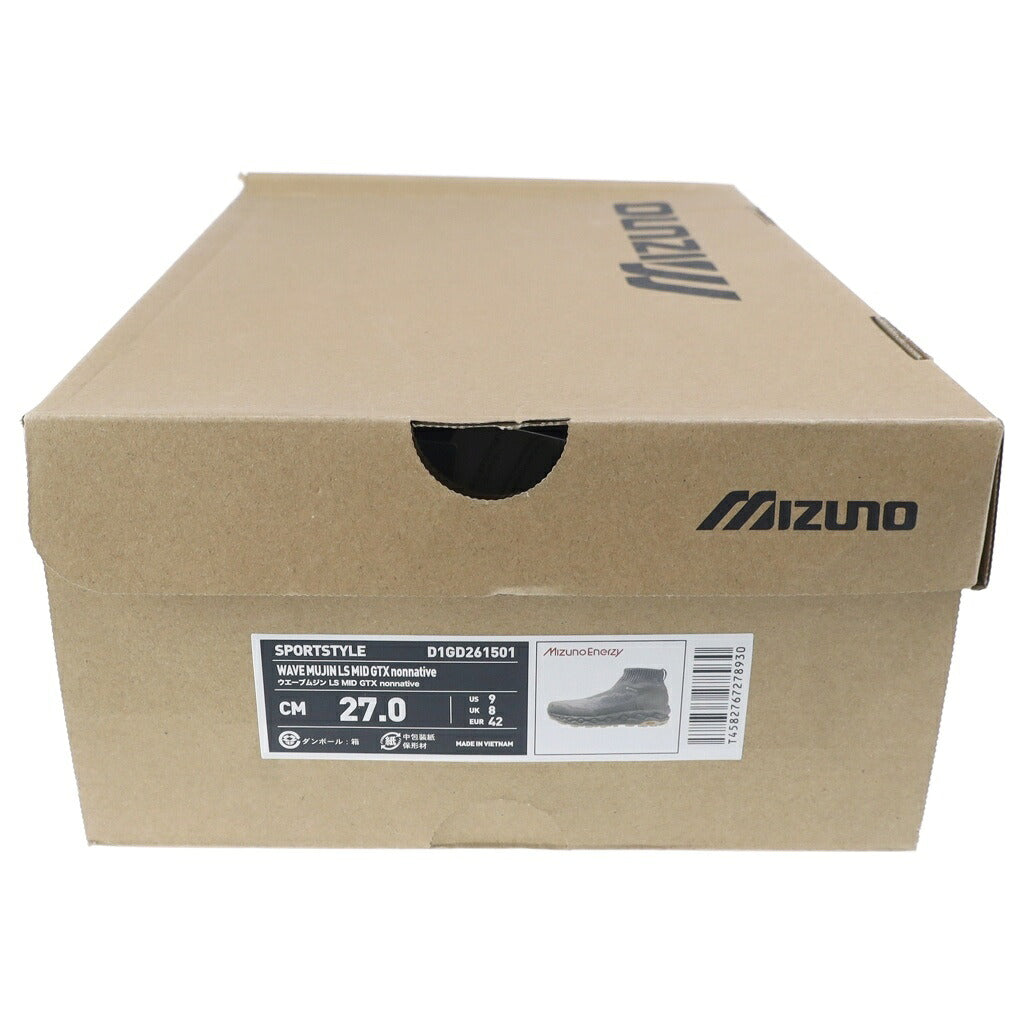 MIZUNO(ミズノ) ×nonnative WAVE MUJIN LS MID GTX ノンネイティブ ウェーブムジン ゴアテックス ミッドカットスニーカー ベージュ US9/27cm D1GD261501