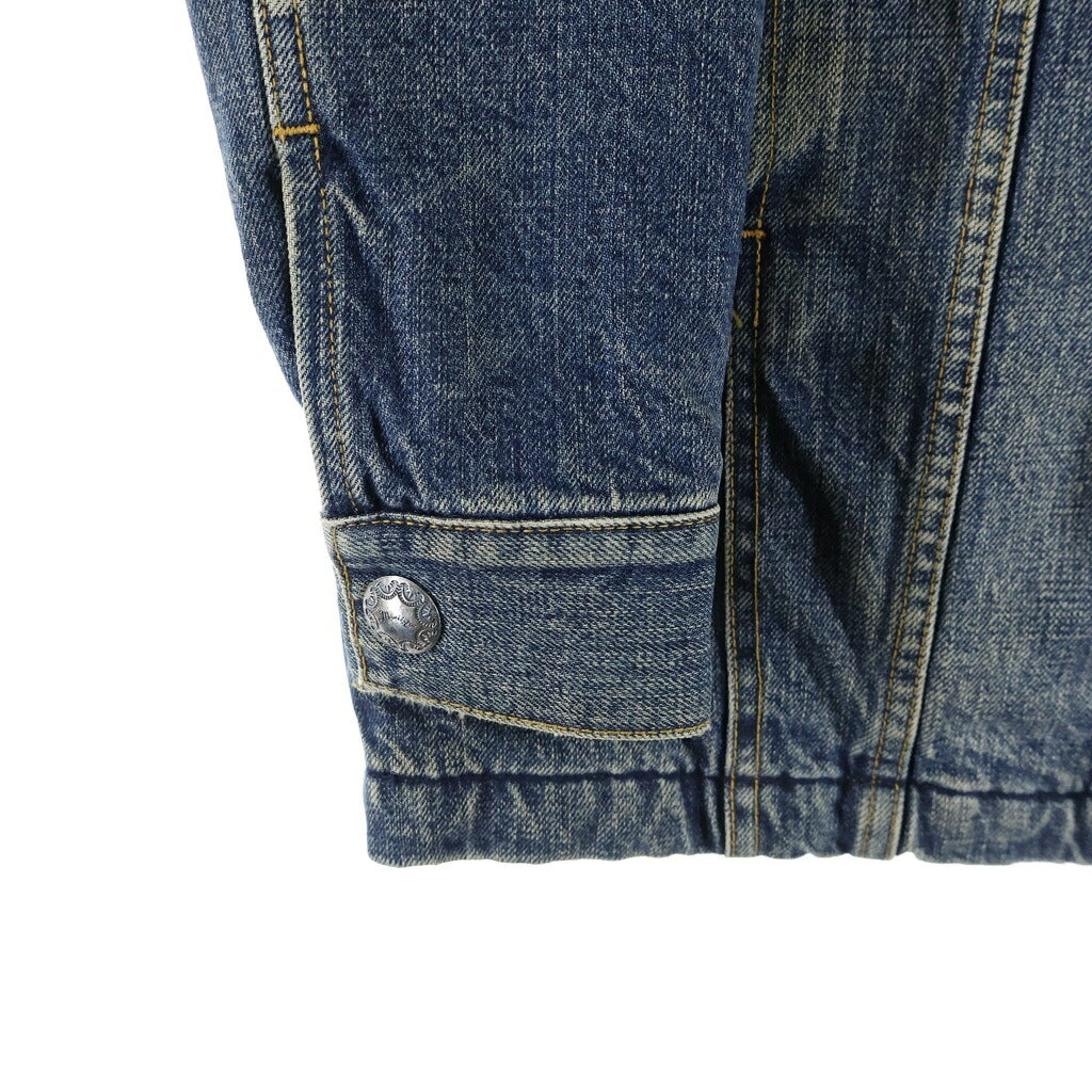 Marbles(マーブルズ) Denim Boa 3rd Jacket コンチョスナップボタン ロング デニムボアジャケット インディゴ MJK-A1706