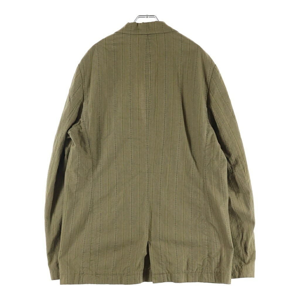 DRIES VAN NOTEN(ドリスヴァンノッテン) ストライプ 2B シングルテーラードジャケット カーキ