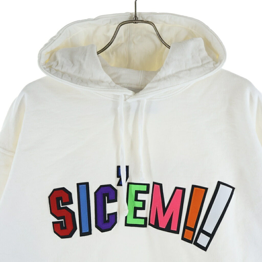 SUPREME(シュプリーム) 21AW ×WTAPS Sic'em! Hooded Sweatshirt ダブルタップス シックエム フロント刺繍 スウェット プルオーバーパーカー ホワイト