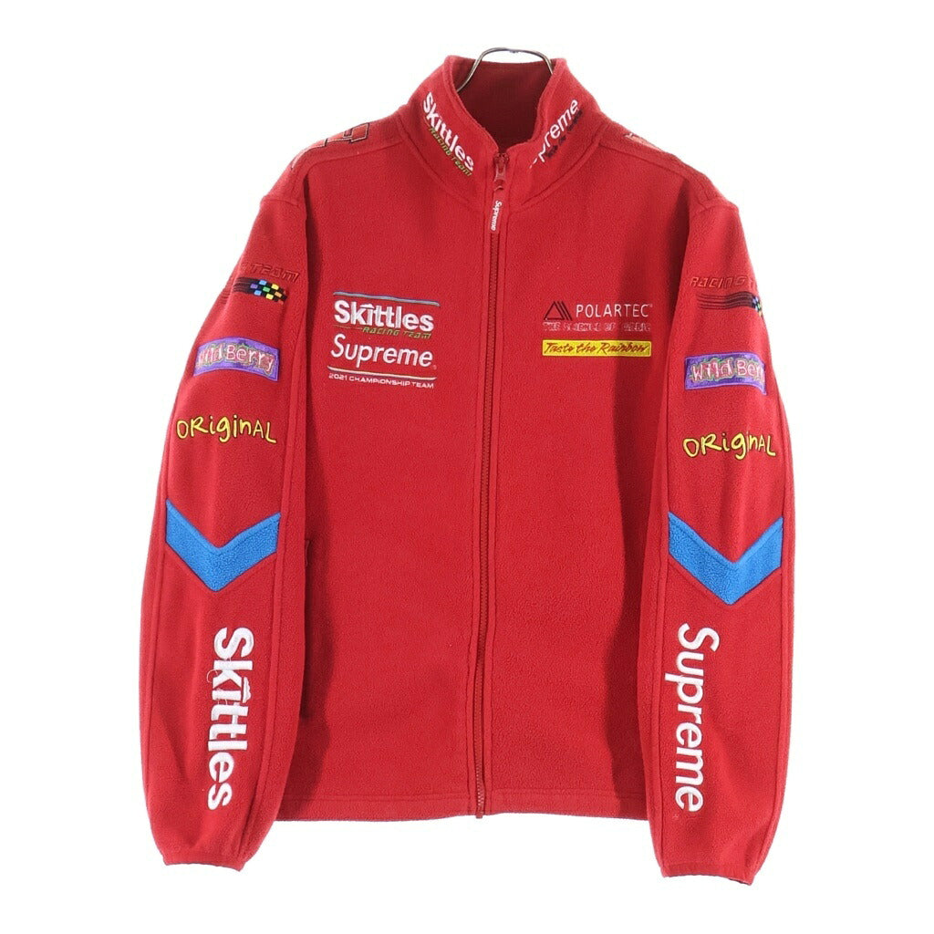 SUPREME(シュプリーム) 21AW ×Skittles Polartec Jacket スキットルズ ポーラテック フリースジャケット レッド