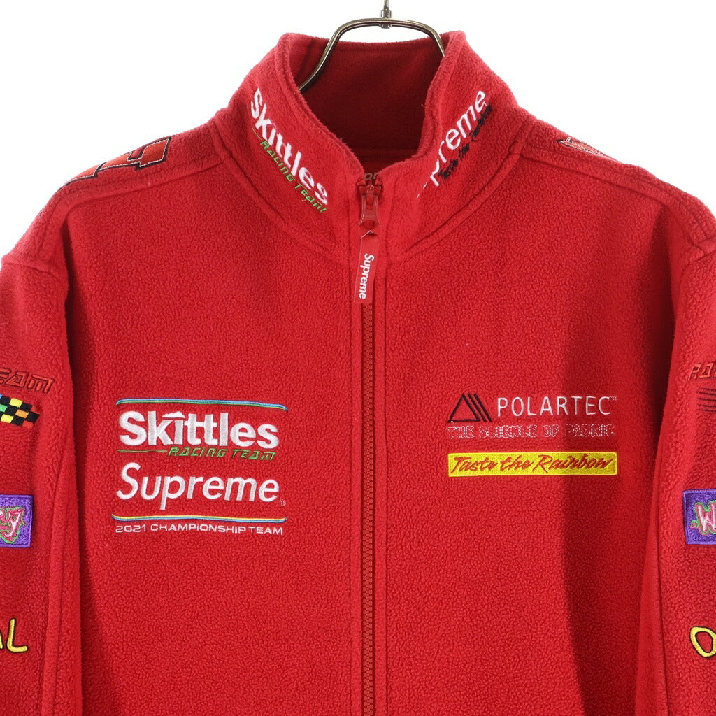 SUPREME(シュプリーム) 21AW ×Skittles Polartec Jacket スキットルズ ポーラテック フリースジャケット レッド