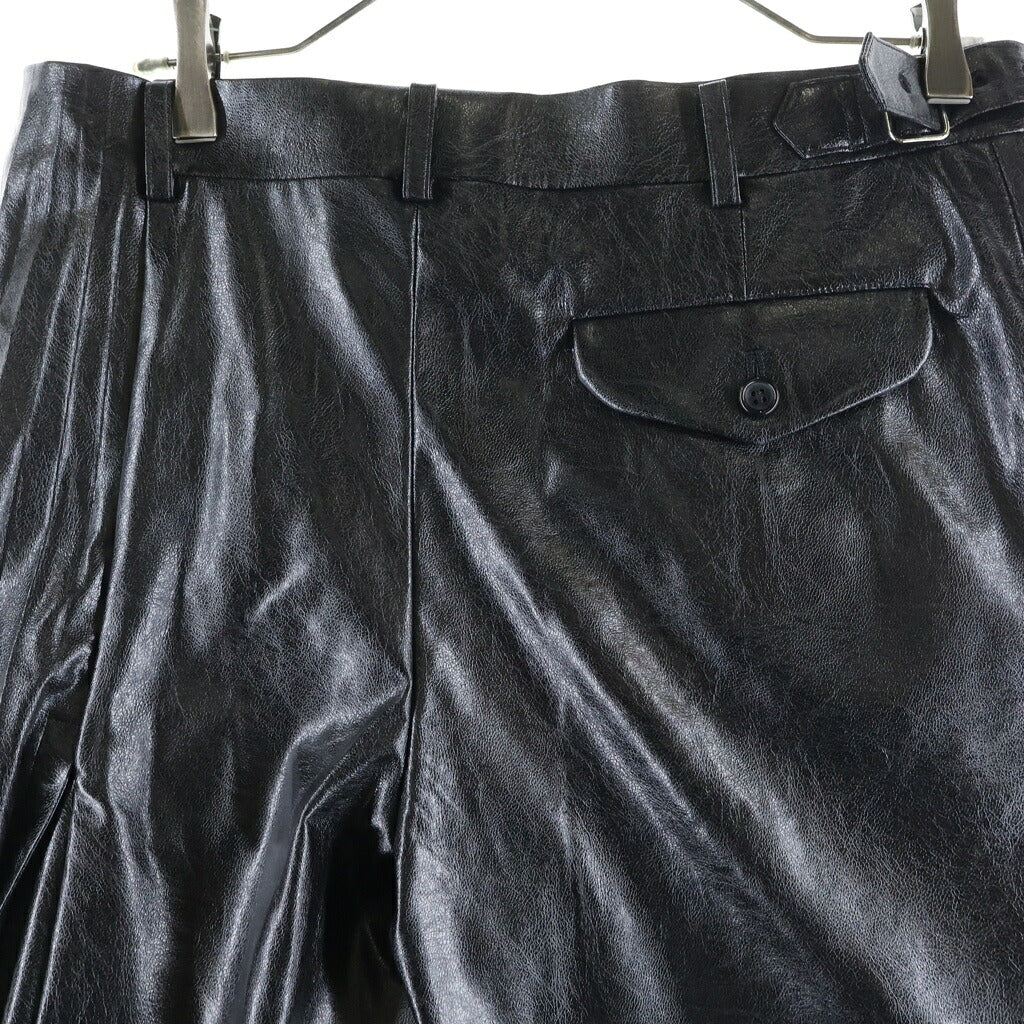 COMME des GARCONS HOMME PLUS(コムデギャルソンオムプリュス) 24AW AD2024 ハイブリッドプリーツ メタリック ラップスカート ブラック PN-P049