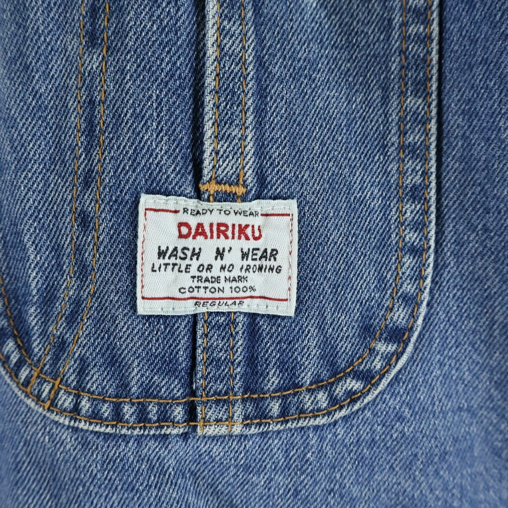 DAIRIKU(ダイリク) Biggie Non-Wash Cover All ビギー ノンウォッシュ ブリーチ デニムカバーオール ジャケット マルチ 19AW J-3