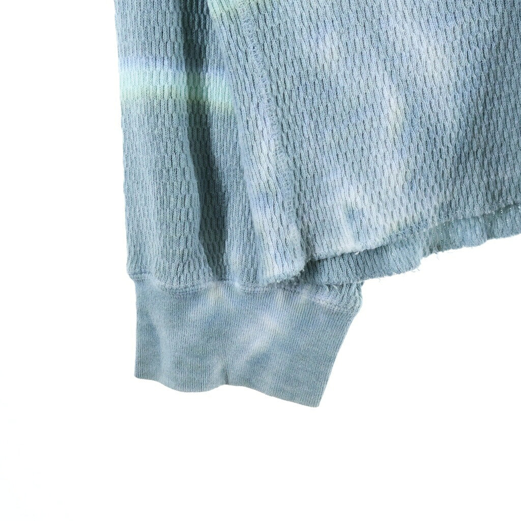 DAIRIKU(ダイリク) Tie-dye Thermal Tee タイダイ クルーネックサーマル長袖Tシャツ カットソー ライトブルー 21SS C-7