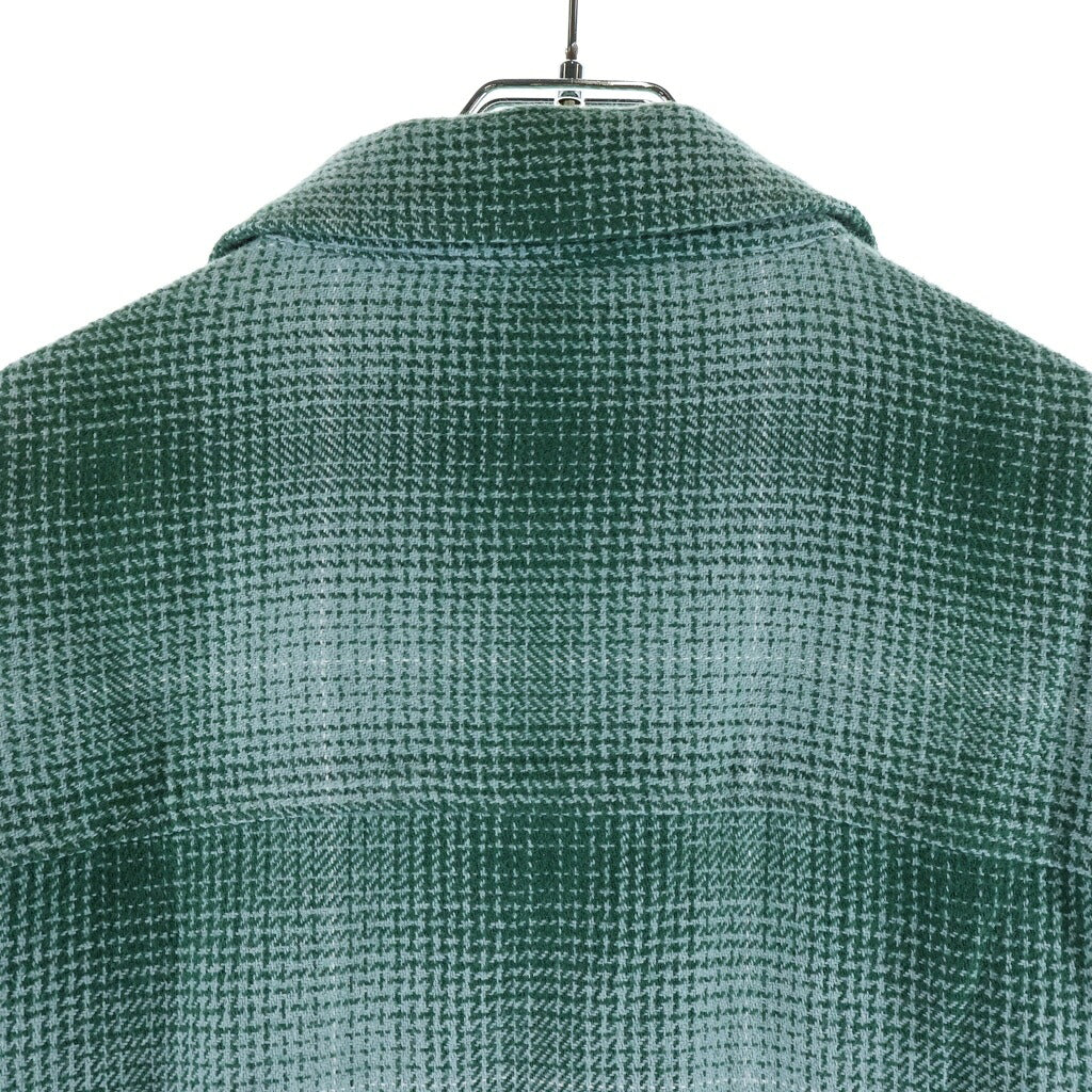Palace Skateboards(パレススケートボーズ) 25AW GHOST ZIP SHIRT ゴースト チェック ジップアップ長袖シャツ グリーン