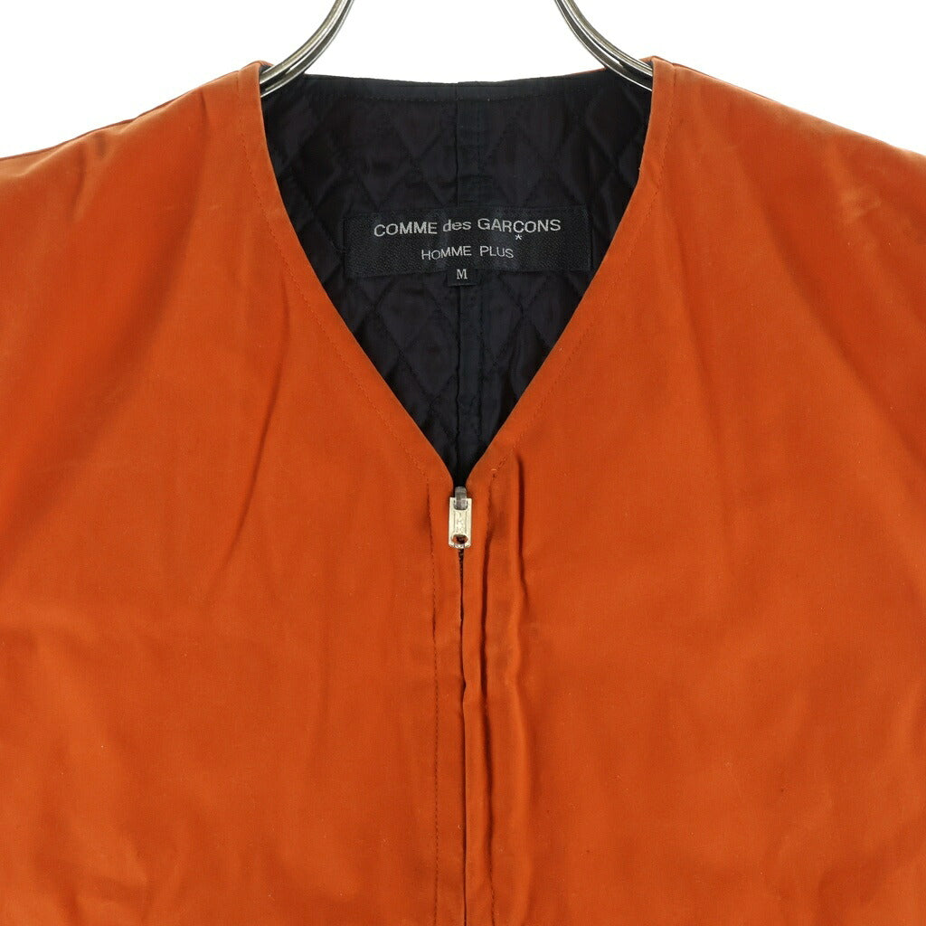 COMME des GARCONS HOMME PLUS(コムデギャルソンオムプリュス) 96AW AD1996 キルティングライニング パファー ジップアップベスト オレンジ XV-01004M