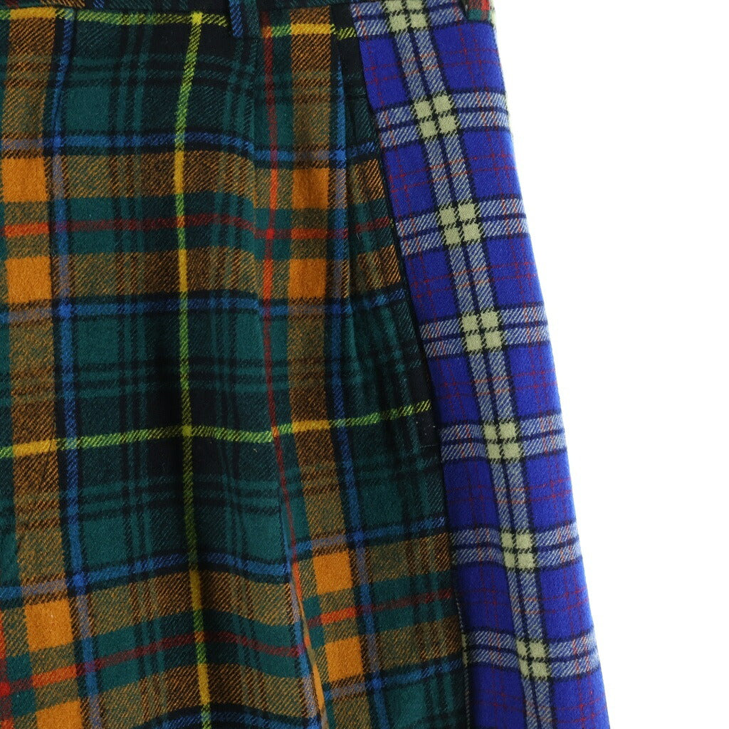 COMME des GARCONS HOMME PLUS(コムデギャルソンオムプリュス) ウール混 1タック チェック柄 スラックスパンツ マルチカラー PP-05036M