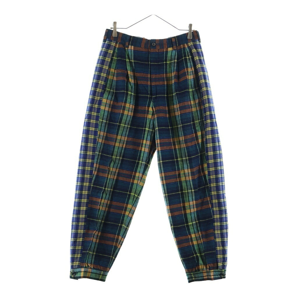 COMME des GARCONS HOMME PLUS(コムデギャルソンオムプリュス) ウール混 1タック チェック柄 スラックスパンツ マルチカラー XP-02003S