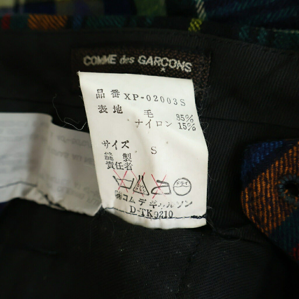 COMME des GARCONS HOMME PLUS(コムデギャルソンオムプリュス) ウール混 1タック チェック柄 スラックスパンツ マルチカラー XP-02003S