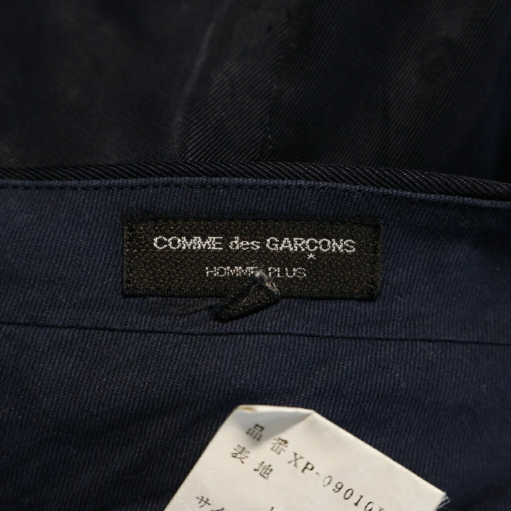 COMME des GARCONS HOMME PLUS(コムデギャルソンオムプリュス) 日本製 トリアセテート テーパードスラックスパンツ ネイビー XP-09010L