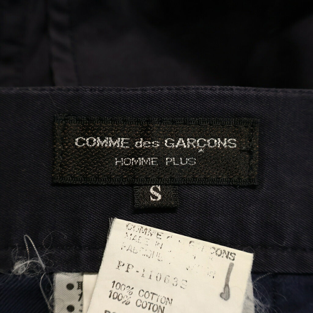 COMME des GARCONS HOMME PLUS(コムデギャルソンオムプリュス) 89SS AD1988 コットン ジップフライ ワークパンツ ネイビー PP-11063S
