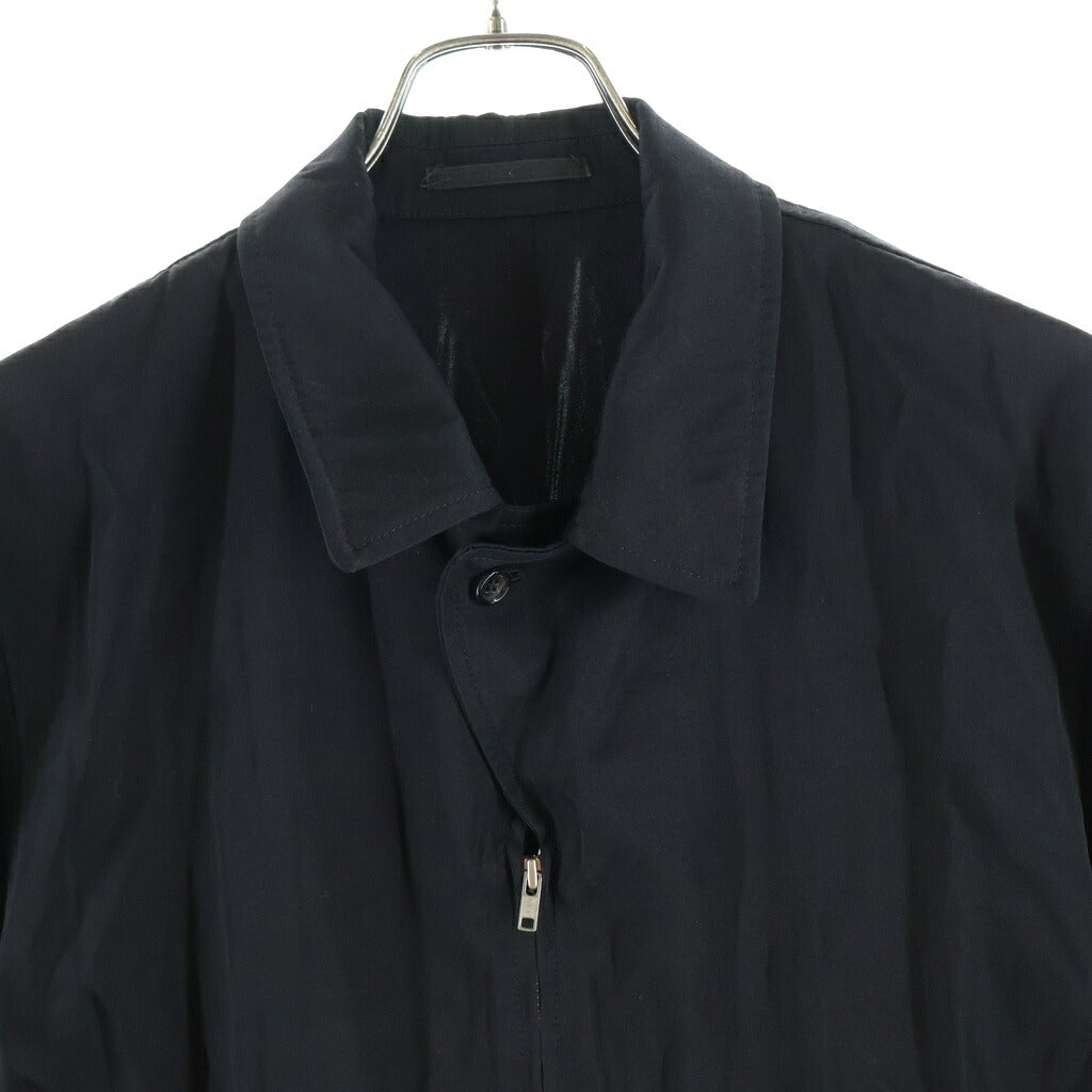 COMME des GARCONS HOMME PLUS(コムデギャルソンオムプリュス) 94SS AD1993 オープンカラー レーヨン混 ジップアップジャケット ブルゾン ブラック PJ-100520