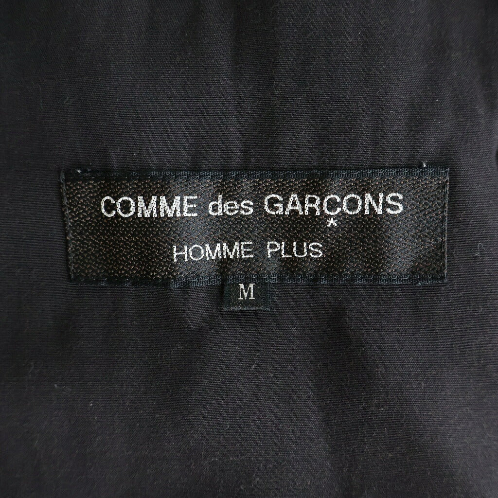COMME des GARCONS HOMME PLUS(コムデギャルソンオムプリュス) 94SS AD1993 オープンカラー レーヨン混 ジップアップジャケット ブルゾン ブラック PJ-100520