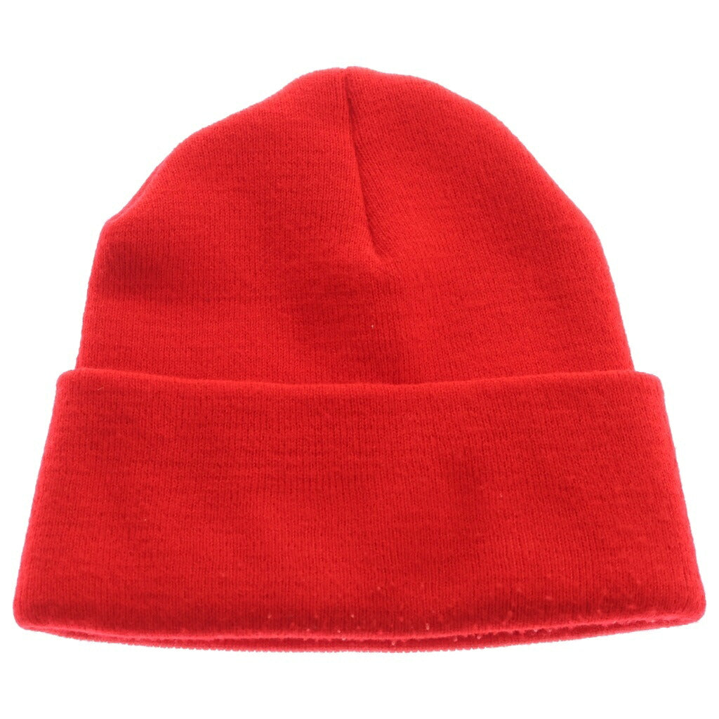 CHROME HEARTS(クロムハーツ) WOOL WATCH CAP CH PLUS クロス刺繍 ビーニー ニット帽 帽子 レッド