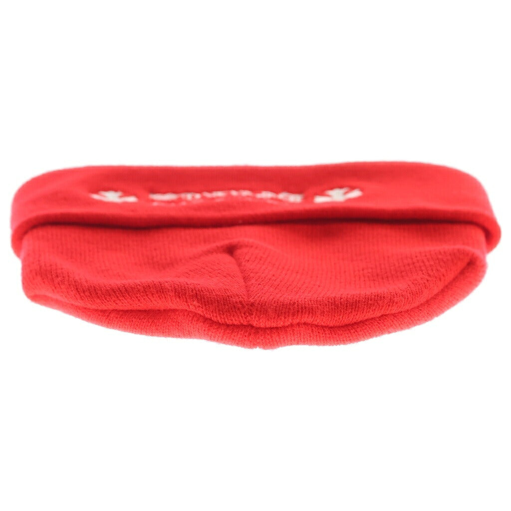 CHROME HEARTS(クロムハーツ) WOOL WATCH CAP CH PLUS クロス刺繍 ビーニー ニット帽 帽子 レッド