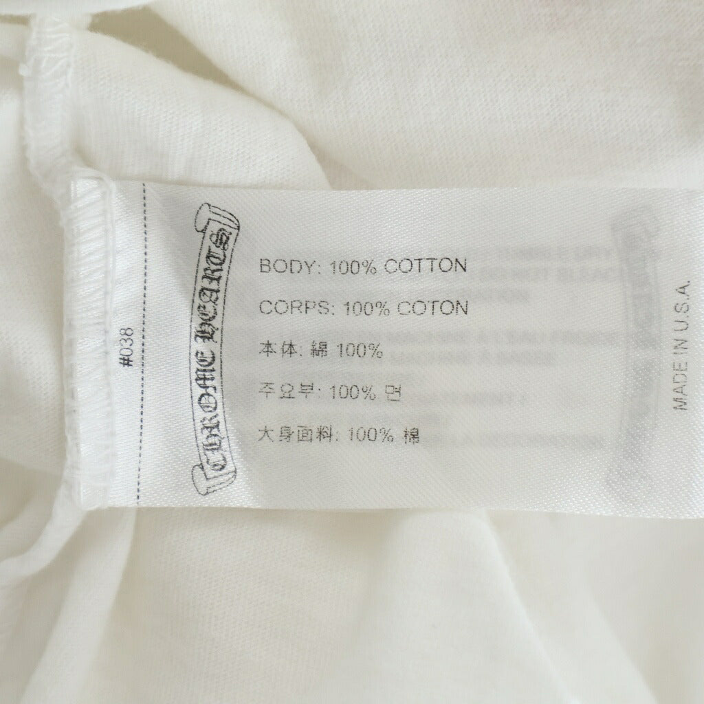 CHROME HEARTS(クロムハーツ) ORANGE CEMETERY CROSS KING TACO LS TEE オレンジセメタリークロス キングタコ 長袖Tシャツ クルーネックカットソー ホワイト