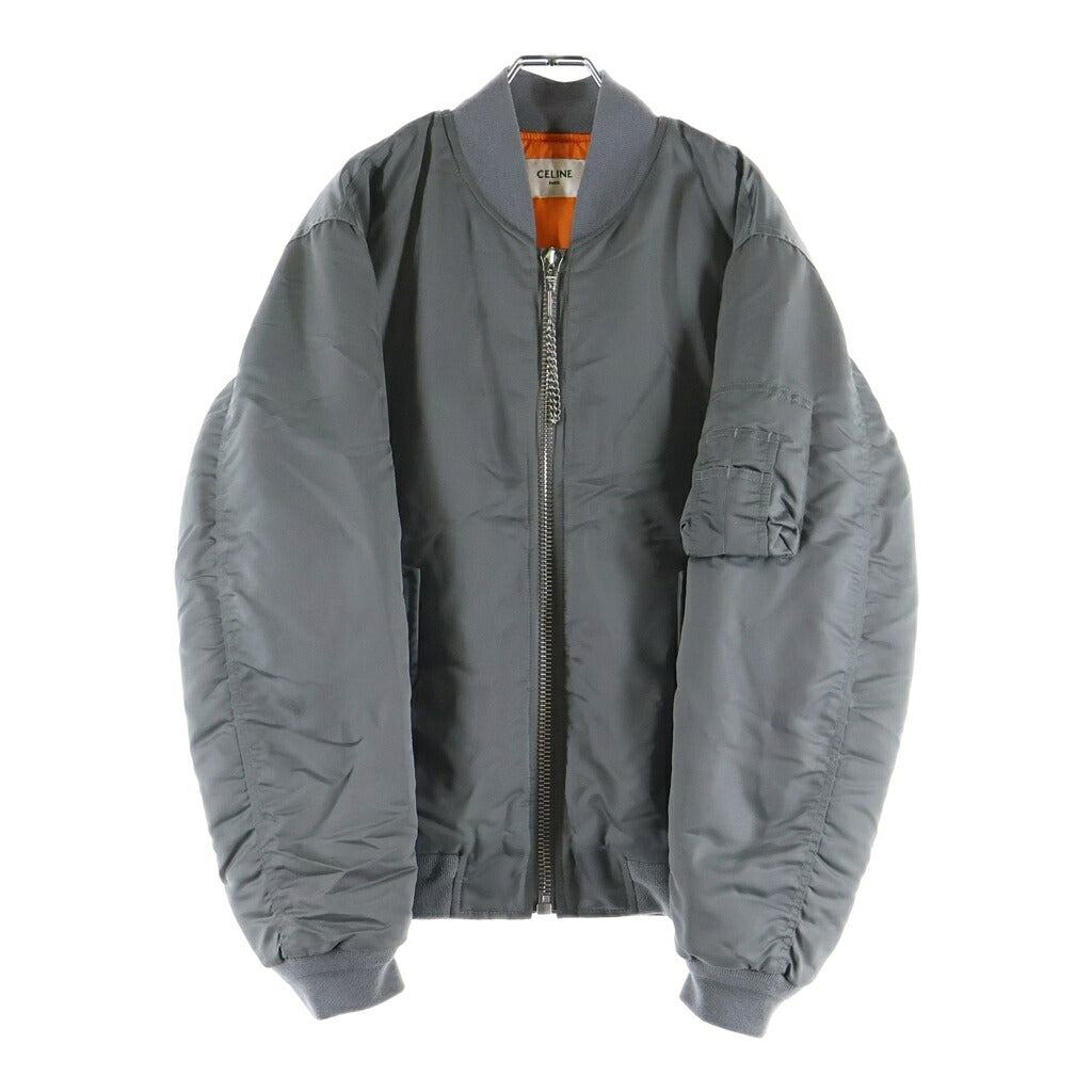 CELINE(セリーヌ) LOOSE BOMBER JACKET ルーズ バックロゴ ボンバージャケット グレー 2W426889O