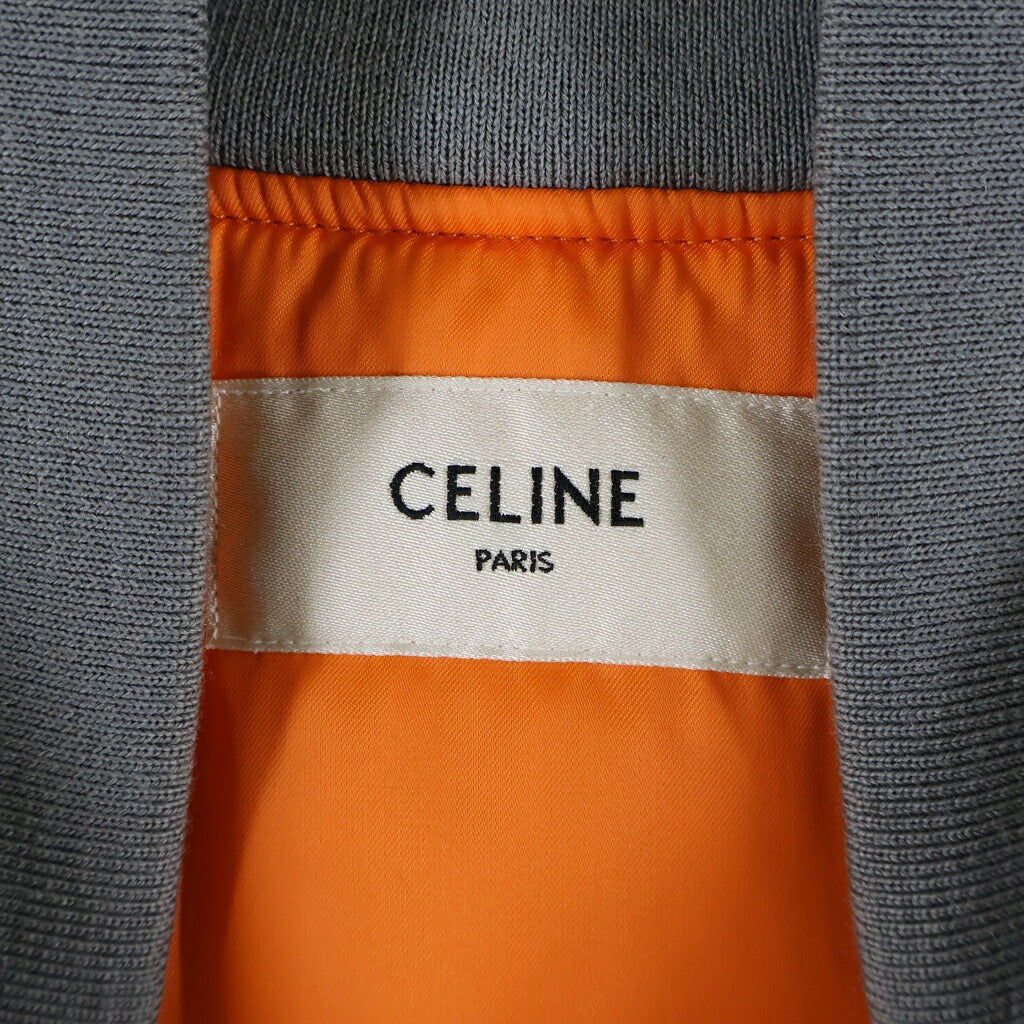 CELINE(セリーヌ) LOOSE BOMBER JACKET ルーズ バックロゴ ボンバージャケット グレー 2W426889O