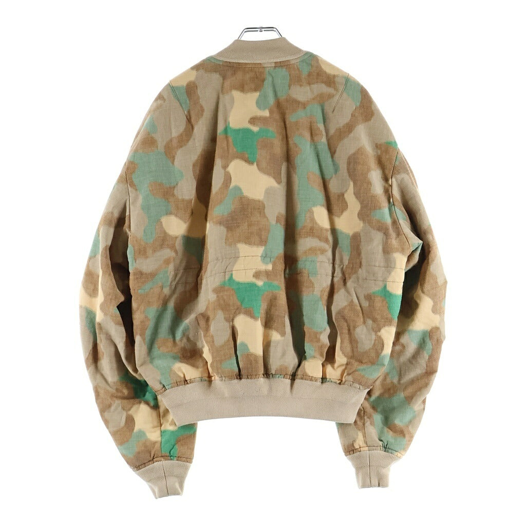 Acne Studios(アクネ ストゥディオズ) 24SS OLEARY CAMOUFLAGE COTTON BOMBER JACKET オレアリー カモフラ コットンボンバージャケット MA-1 ジップアップブルゾン ベージュ/ブラウン/グリーン FN-MN-OTW001050