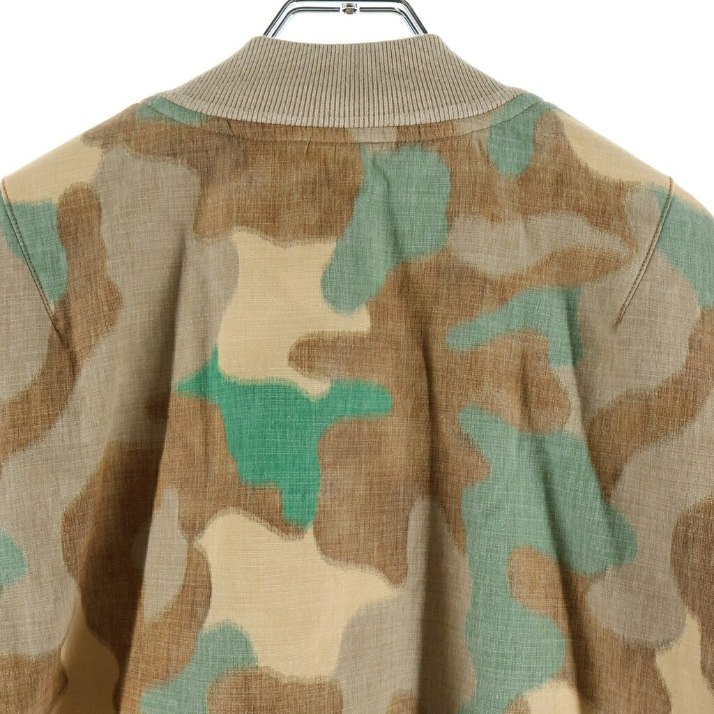 Acne Studios(アクネ ストゥディオズ) 24SS OLEARY CAMOUFLAGE COTTON BOMBER JACKET オレアリー カモフラ コットンボンバージャケット MA-1 ジップアップブルゾン ベージュ/ブラウン/グリーン FN-MN-OTW001050