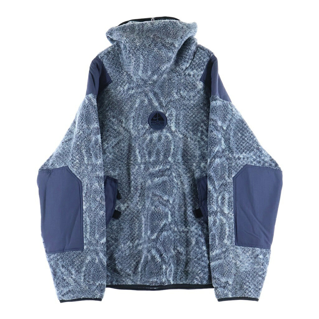 NIKE ACG(ナイキエーシージー) ×SUPREME FLEECE PULLOVER MINT SNAKESKIN シュプリーム スネークスキン フリース プルオーバーパーカー ブルー DN3256-382