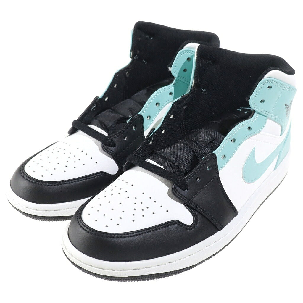 NIKE(ナイキ) AIR JORDAN 1 MID TROPICAL TWIST エアジョーダン トロピカル ツイスト ハイカットスニーカー ホワイト/ブラック/グリーン US9.5/27.5cm 554724-132