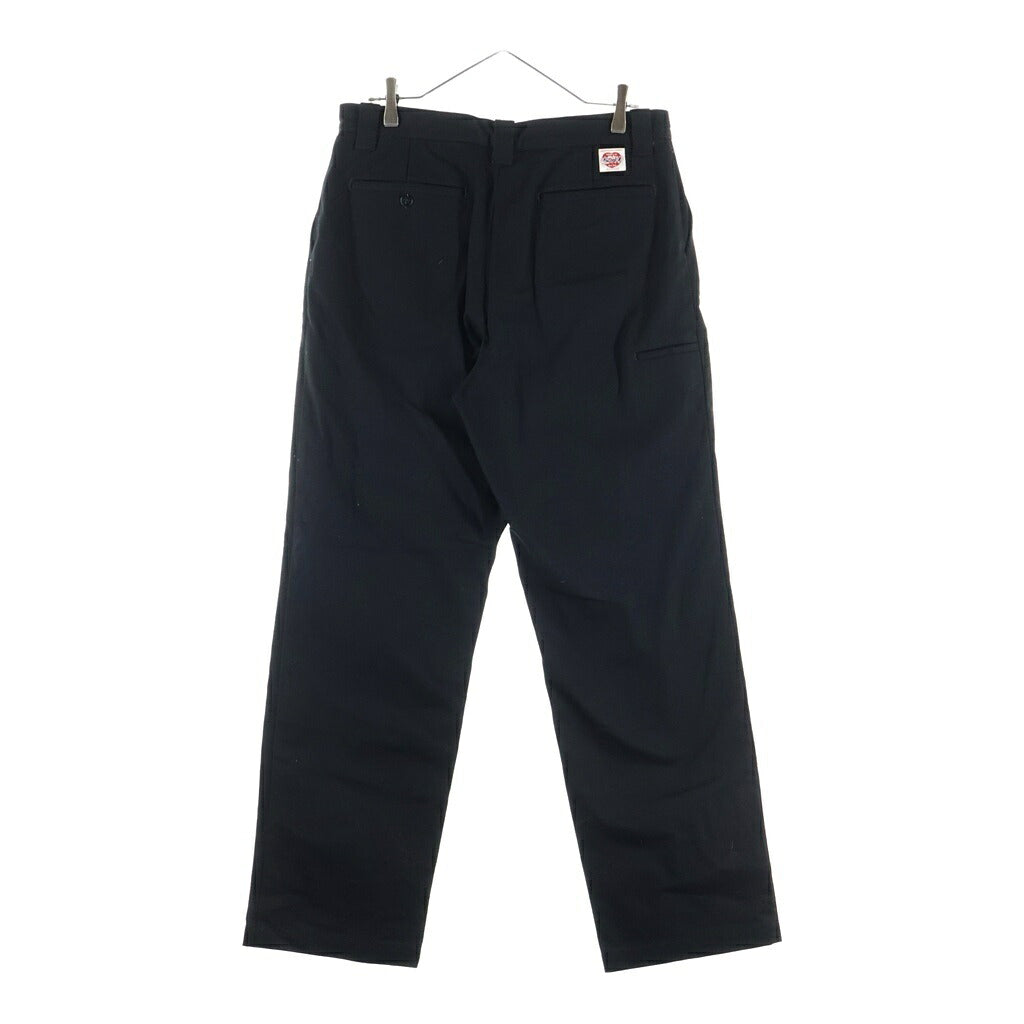 SAINT MICHAEL(セントマイケル) 23SS WIDE PANTS バックロゴパッチ コットン ワイドパンツ ブラック SM-S23-0000-058