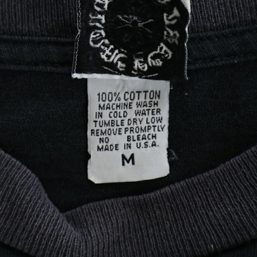 CHROME HEARTS(クロムハーツ) OLD L/S TEE バックホースシュー フローラルクロス アームスタープリント クルーネック 長袖Tシャツ カットソー ブラック