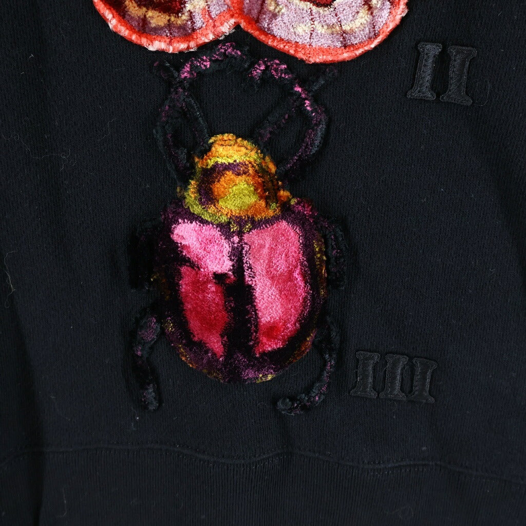 GUCCI(グッチ) バタフライパッチ プルオーバースウェットパーカー フーディー レディース ブラック 489368 X9F40