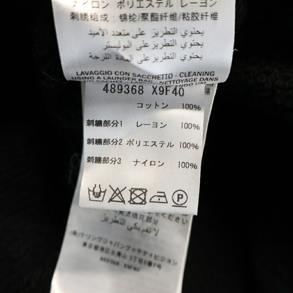 GUCCI(グッチ) バタフライパッチ プルオーバースウェットパーカー フーディー レディース ブラック 489368 X9F40