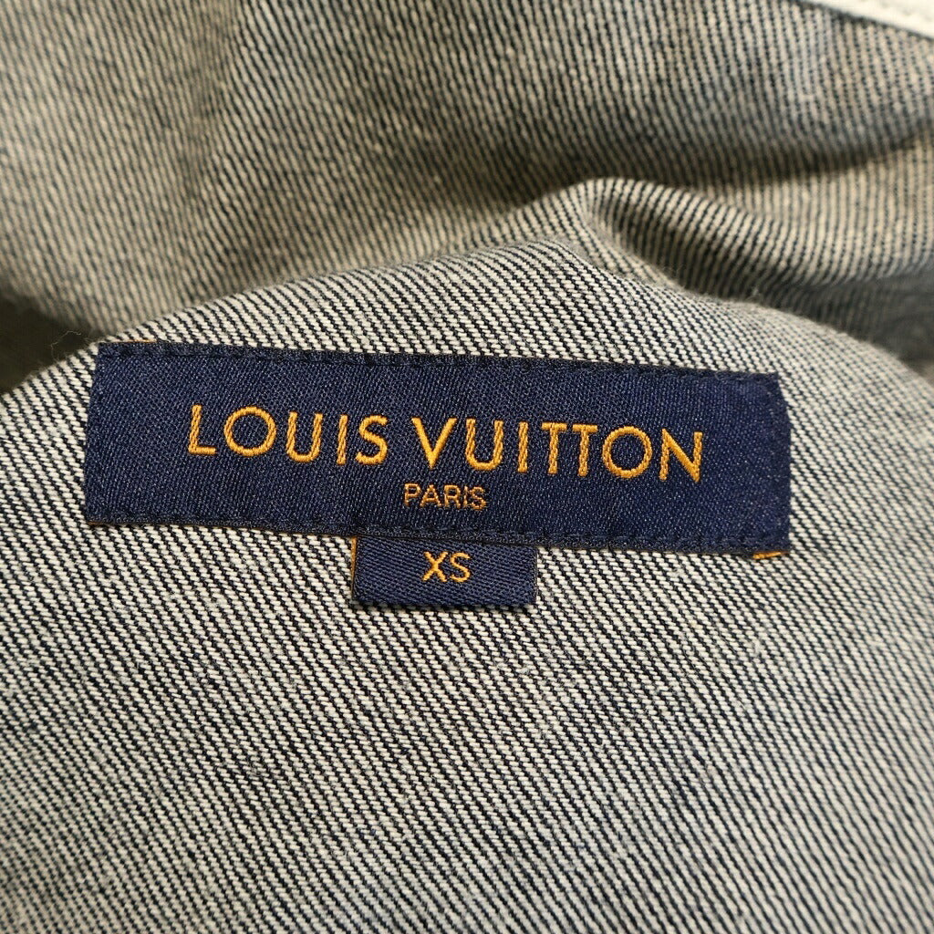 LOUIS VUITTON(ルイヴィトン) 20AW LVリーフ デニム 半袖 ベースボールシャツ インディゴ RM202M VFV HJS15W