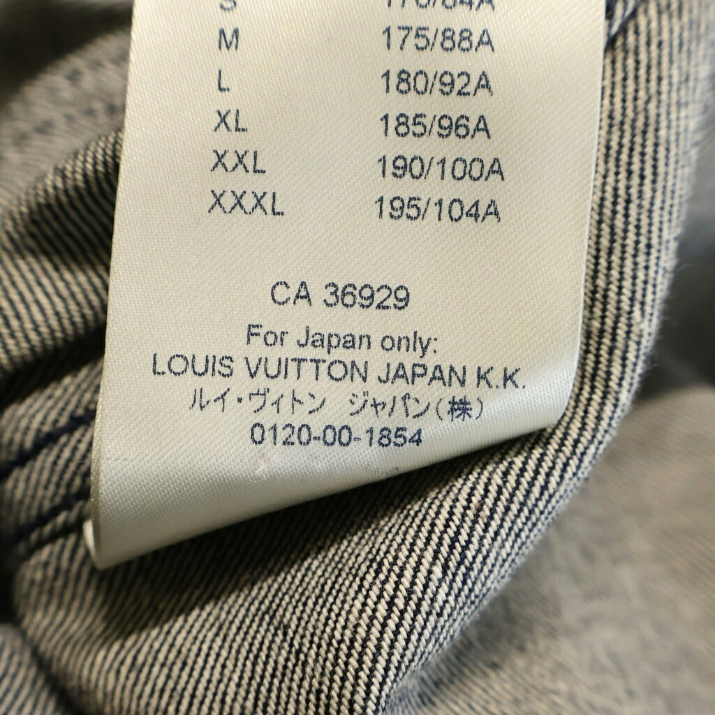 LOUIS VUITTON(ルイヴィトン) 20AW LVリーフ デニム 半袖 ベースボールシャツ インディゴ RM202M VFV HJS15W