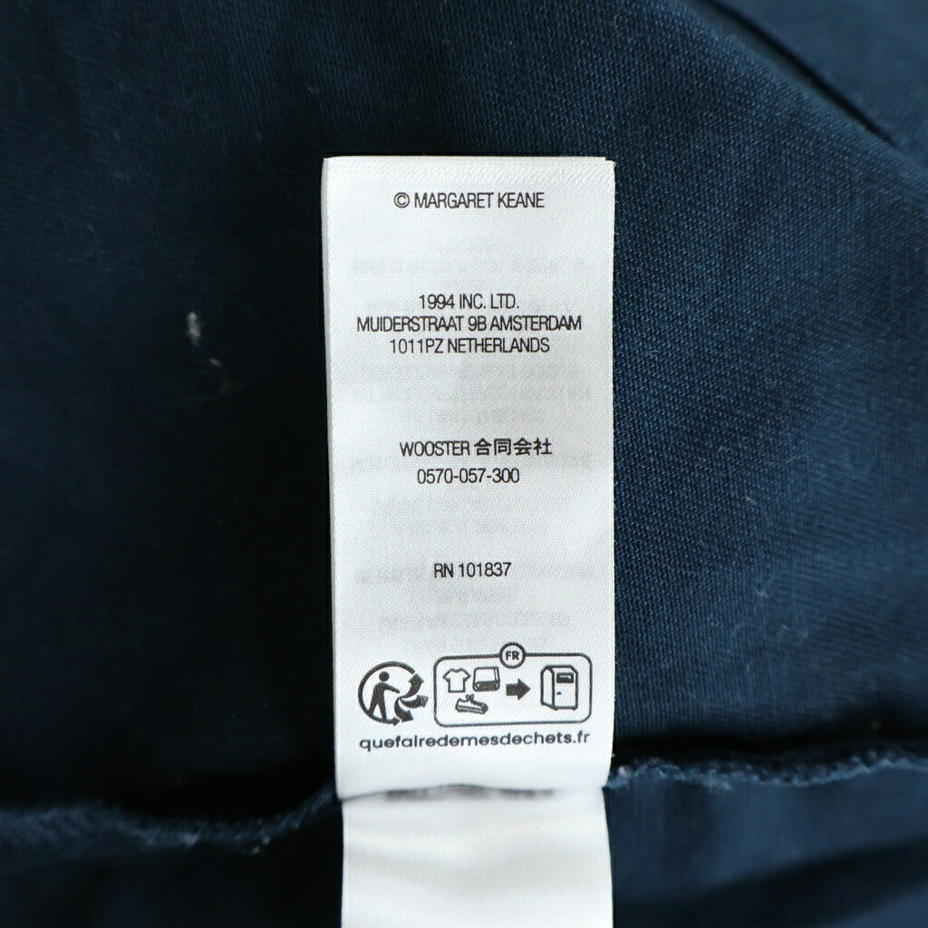 SUPREME(シュプリーム) 24SS ×Margaret Keane Teardrop S/S Work Shirt マーガレットキーン バックティアドロッププリント 半袖ワークシャツ ネイビー