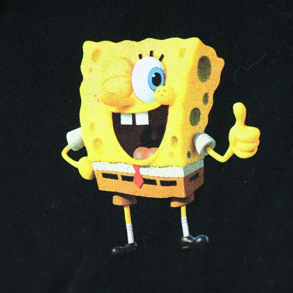 SUPREME(シュプリーム) 25SS ×CASTELLI SpongeBob L/S Tee カステリ スポンジボブプリント クルーネック長袖Tシャツ ロングスリーブカットソー ブラック