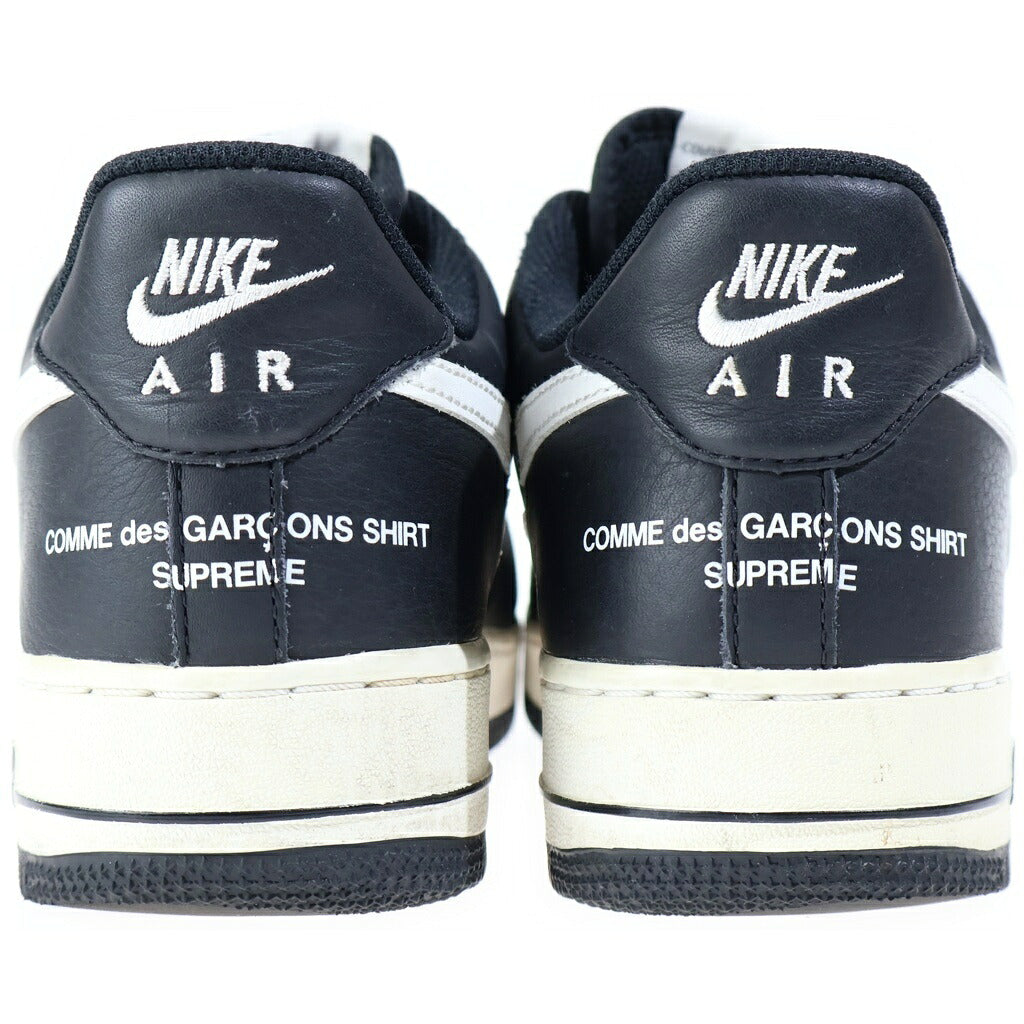 NIKE(ナイキ) ×SUPREME ×COMME des GARCONS SHIRT AIR FORCE 1 LOW シュプリーム コムデギャルソン エアフォース1 ローカットスニーカー ブラック US8.5/26.5cm AR7623-001