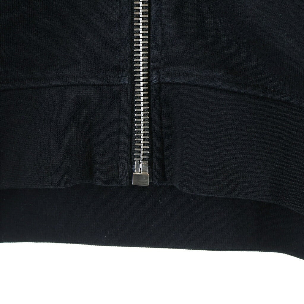 ASKYURSELF(アスクユアセルフ) BANNED ZIP HOODIE バンド ダメージ加工 アームプリント ジップアップスウェットパーカー フーディー ブラック