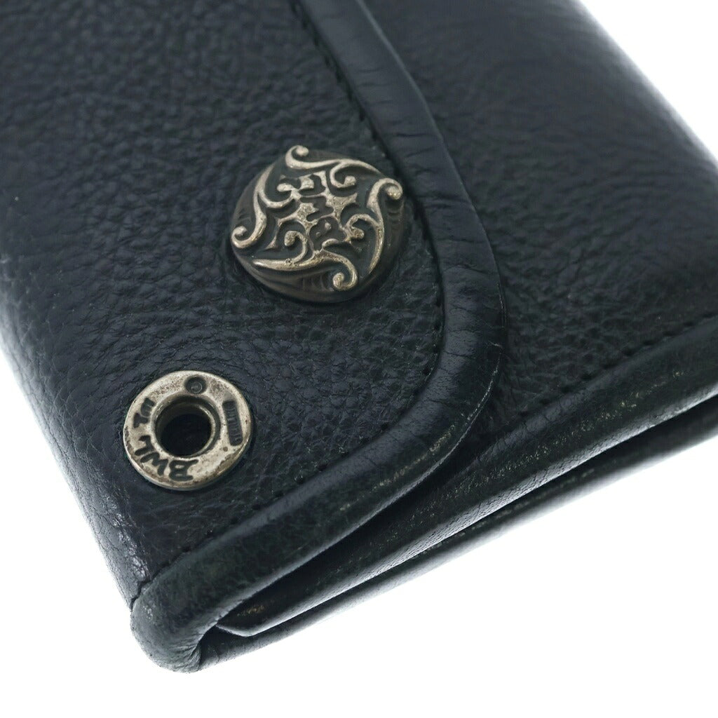 Bill Wall Leather/BWL(ビルウォールレザー) トライバル コンチョボタン ラージカレンシー レザーウォレット 長財布 ブラック