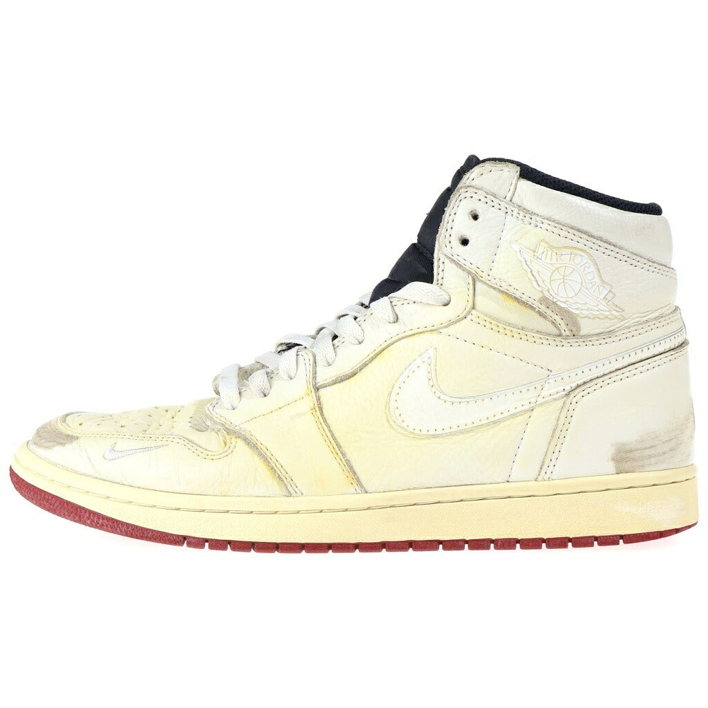 NIKE(ナイキ) ×NIGEL SYLVESTER AIR JORDAN1 RETRO HIGH OG NRG ナイジェルシルベスター エアジョーダン1 レトロ ハイカットスニーカー アイボリー US10.5/28.5cm BV1803‐106 BV1803-106