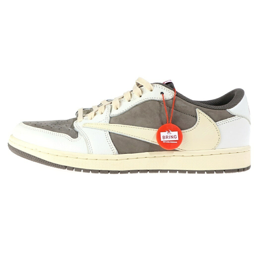 NIKE(ナイキ) ×TRAVIS SCOTT AIR JORDAN 1 LOW OG SP トラヴィススコット エアジョーダン1 リバースモカ ローカットスニーカー ベージュ US10.5/28.5cm DM7866-162
