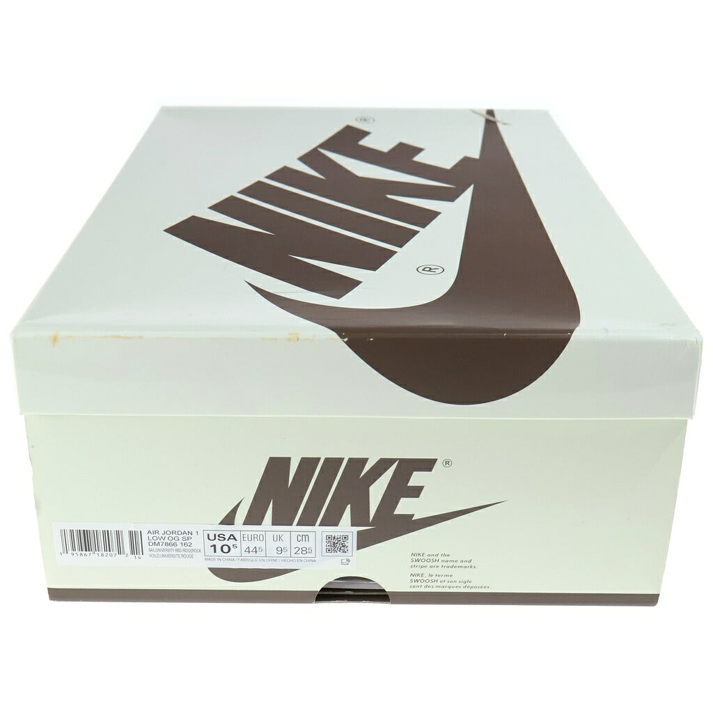 NIKE(ナイキ) ×TRAVIS SCOTT AIR JORDAN 1 LOW OG SP トラヴィススコット エアジョーダン1 リバースモカ ローカットスニーカー ベージュ US10.5/28.5cm DM7866-162