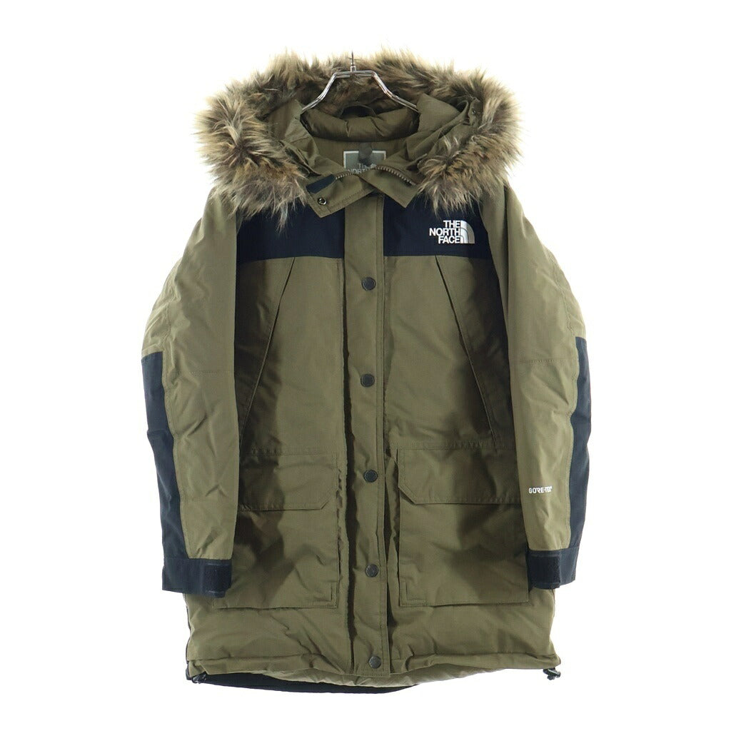 THE NORTH FACE(ザノースフェイス) GORE-TEX MOUNTAIN DOWN COAT ゴアテックス ジップアップ フーデッドマウンテンダウンコート ブラック/カーキ NDW91835